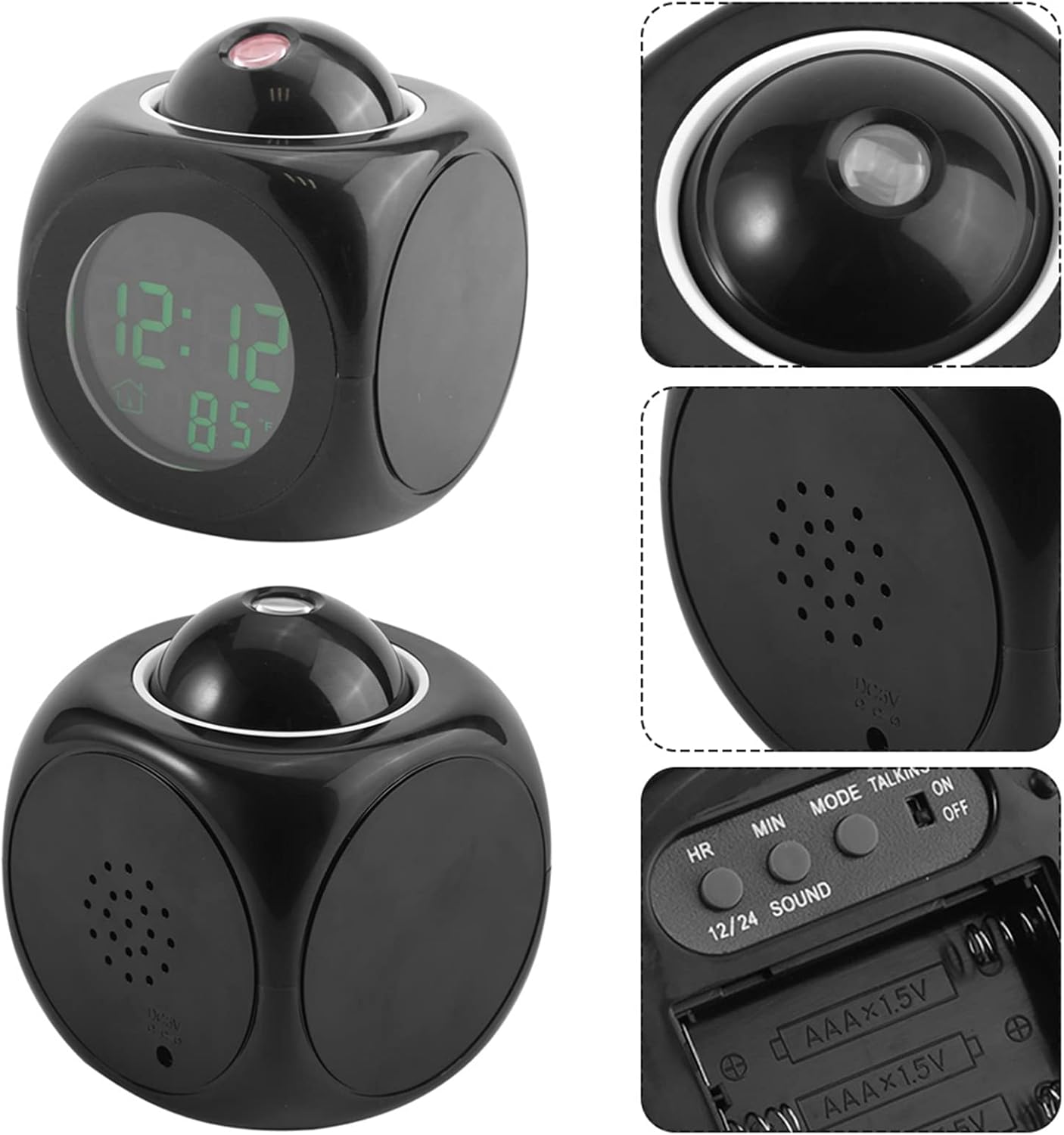 Digital LCD Wall Projection Alarm Clock for Bedroom and Office