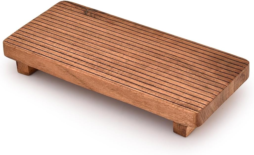 BHAVATU Acacia Wood Pedestals for Decor Display