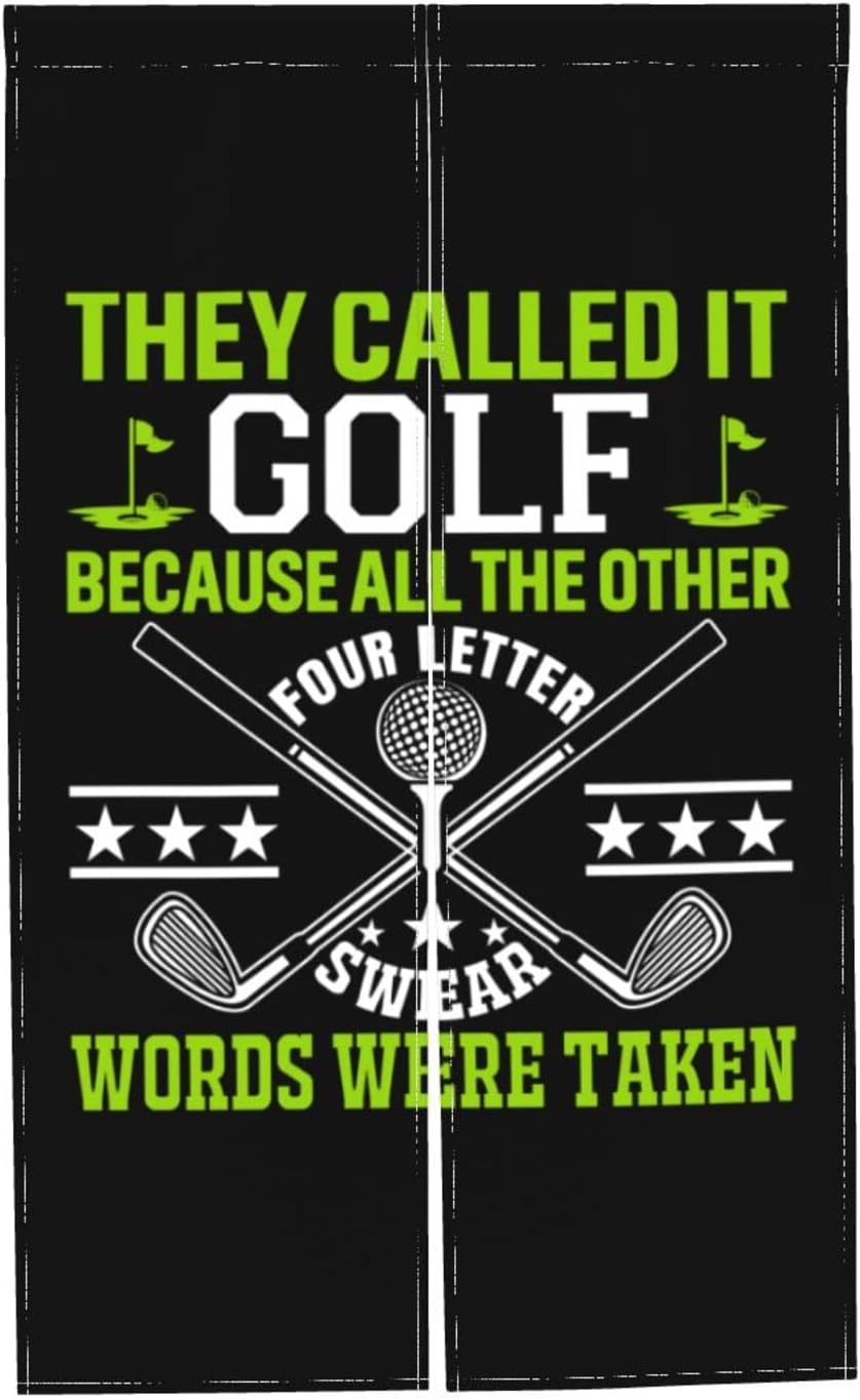 They Called It Golf Blackout Curtain Panel 34x56in Door Divider