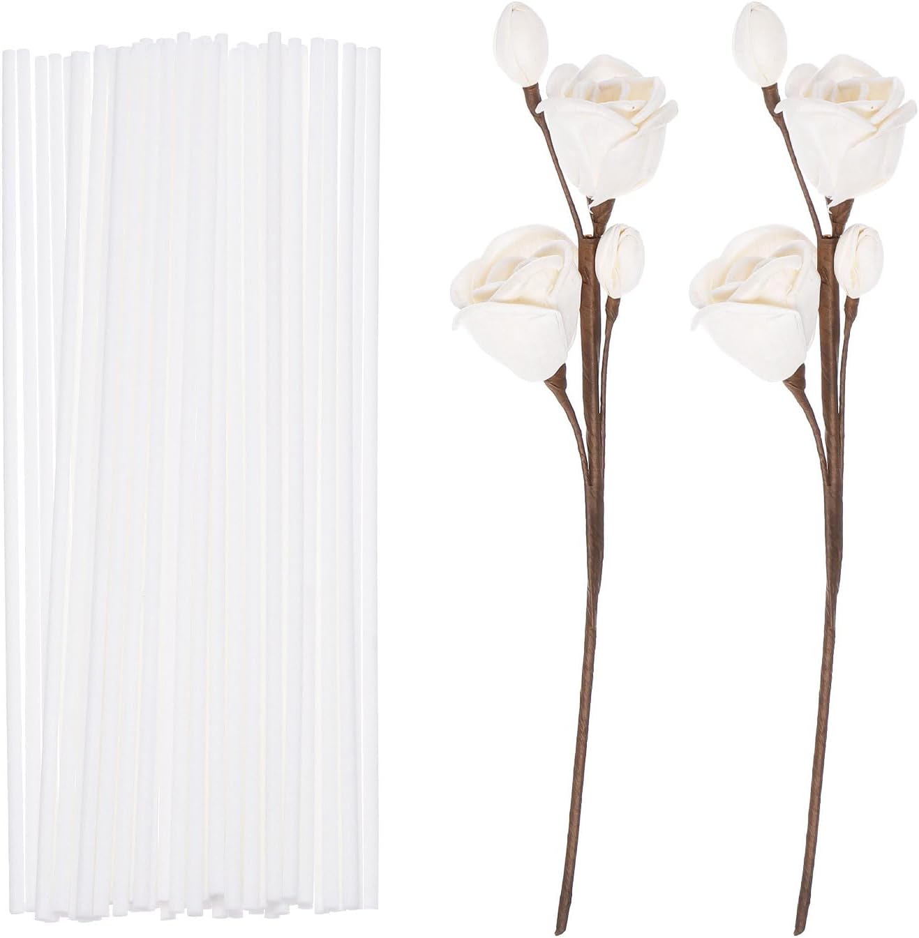Uxcell 102Pcs Reed Diffuser Sticks Set with Plastic Bottle