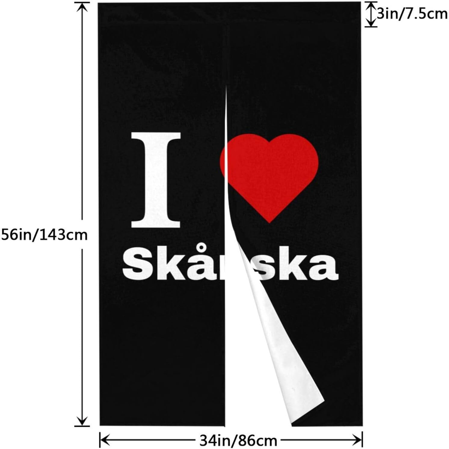 I Love Sknska Blackout Curtains for Doorways and Windows 34x56in