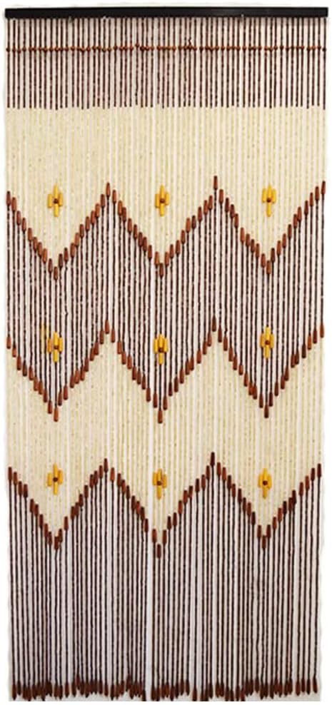 ZHOUXIAO Wood Bamboo Beaded Curtain for Doorway