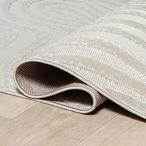 Scn103a-28 Maribo Abstract Striped Runner Rug