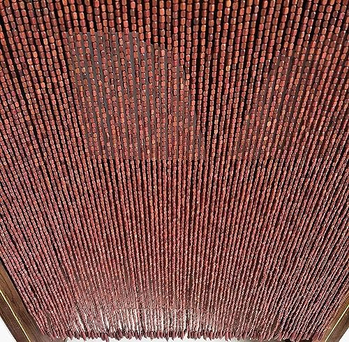 Wcxixo Natural Wooden Beaded Curtain Decorative Panel