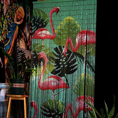 Flamingo Beaded Curtain for Doorway 90 Strands