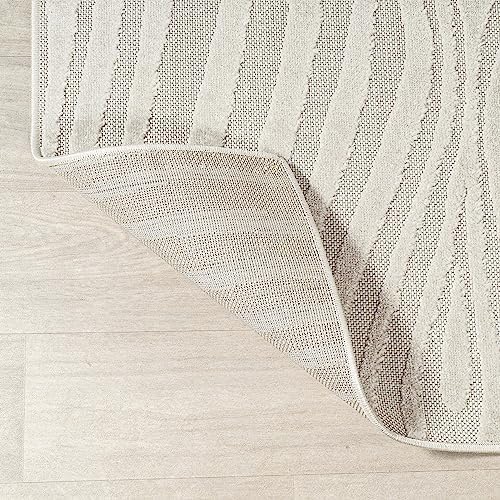 Scn103a-28 Maribo Abstract Striped Runner Rug