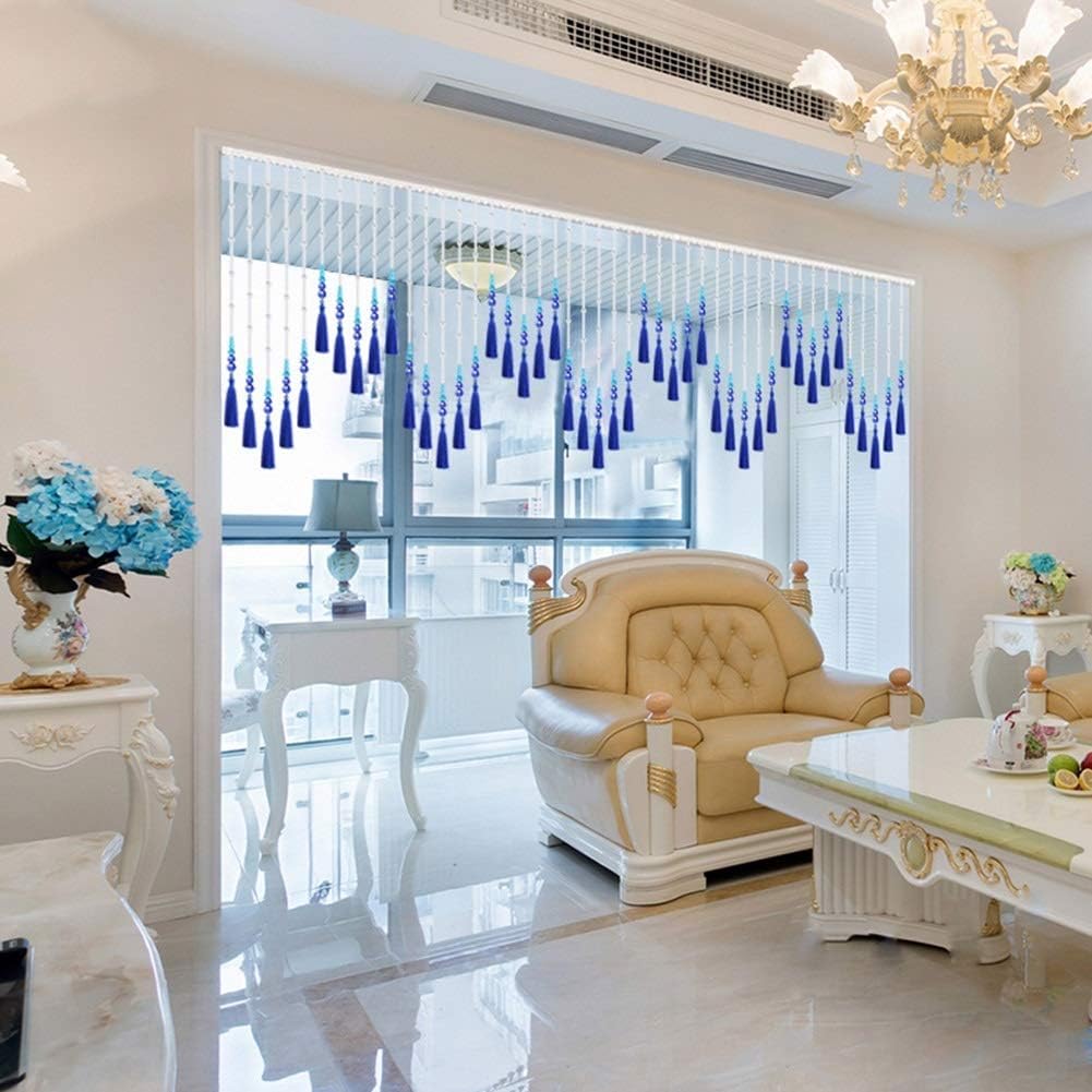 Beaded Curtain Crystal Beads Door String Tassel Screen Panel