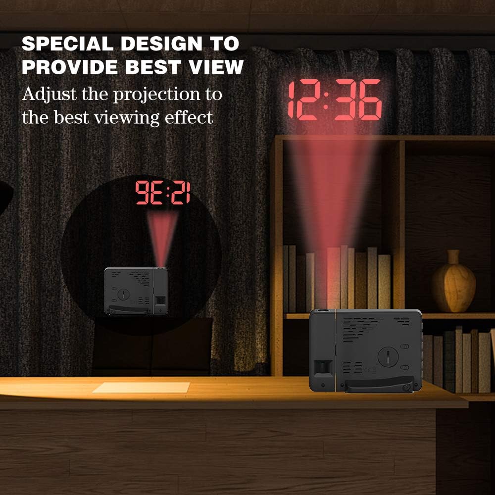 BALDR Projection Alarm Clock with Temperature Display