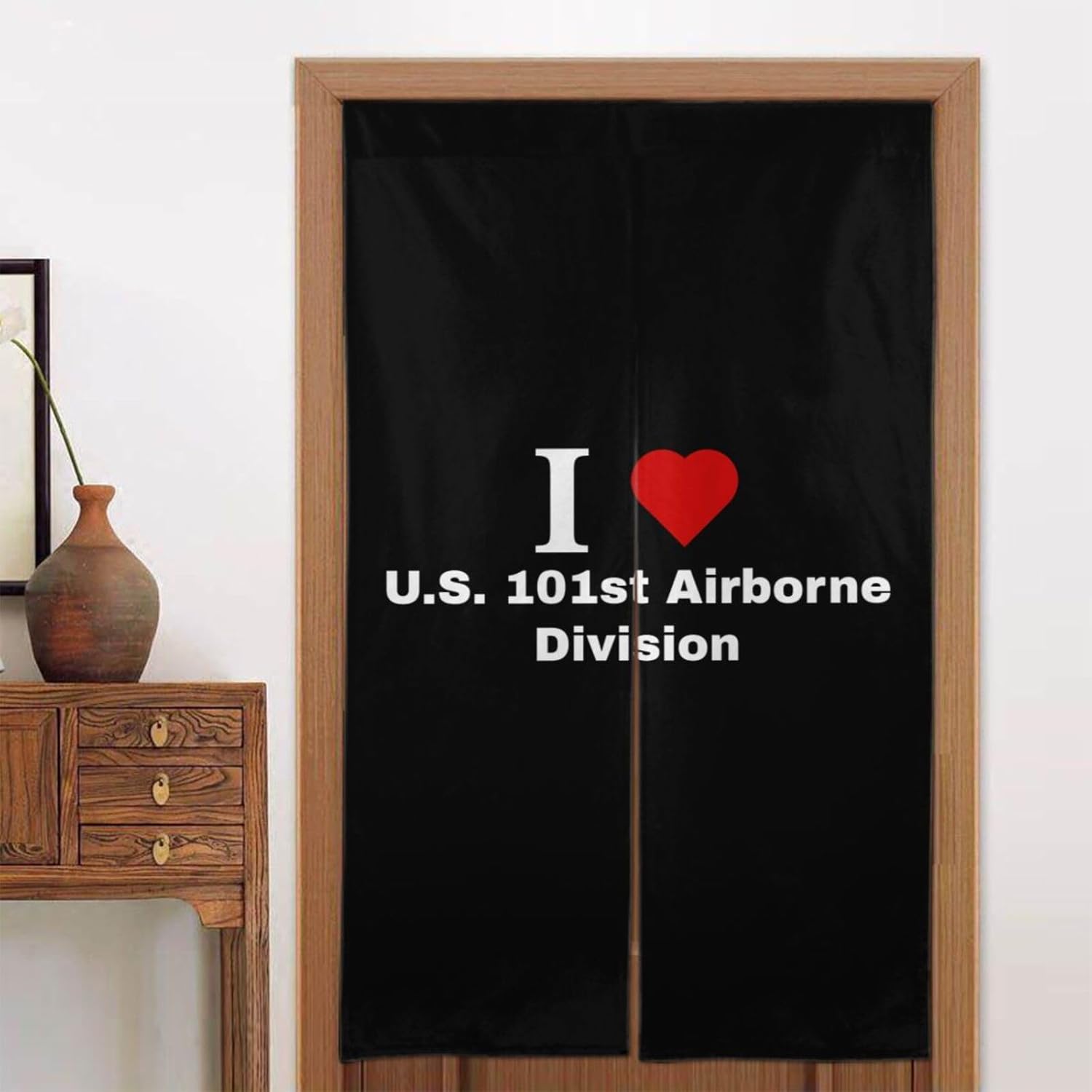 I Love US 101st Airborne Division Blackout Curtains for Doorways