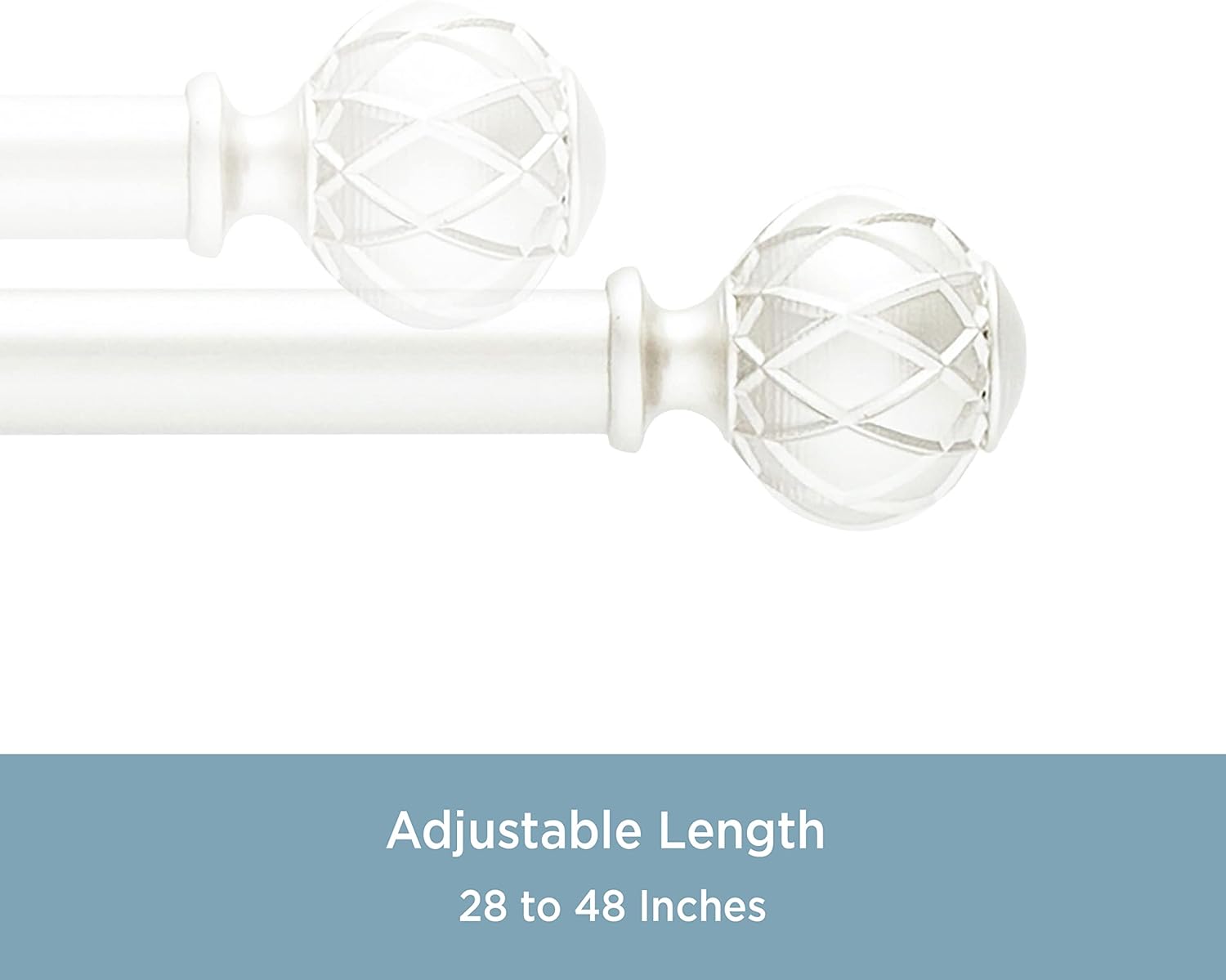 Kenney AZ71813 Decorative Window Curtain Rod with Ball Ends