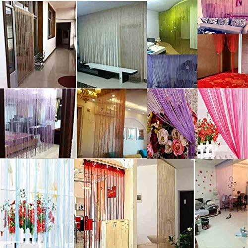 FUT String Tassel Crystal Beads Curtain Panel 1x2m 1