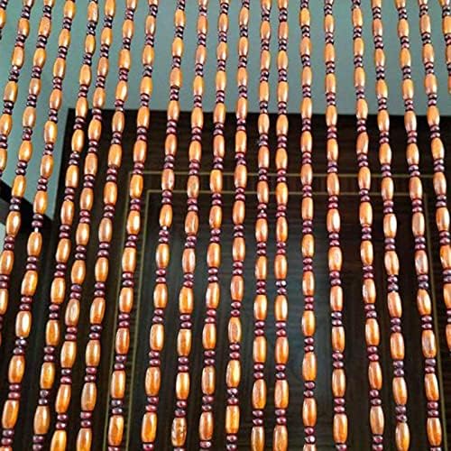Retro Style Wooden Beaded Curtain for Doorways