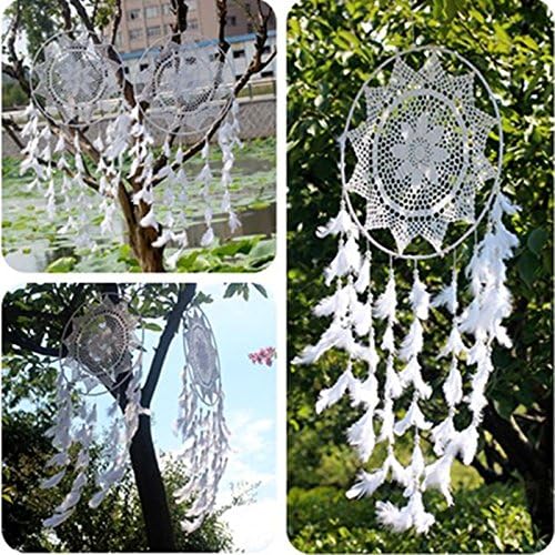 Extra Large White Dream Catcher 16 inch Diameter 36 inch Long