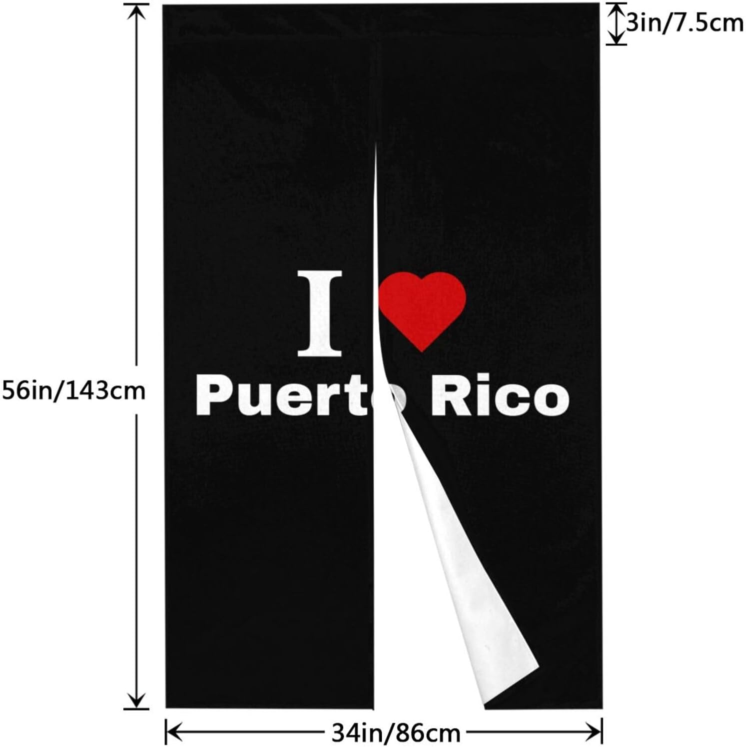 I Love Puerto Rico Blackout Curtains for Doorways