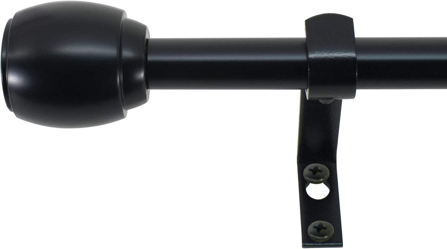 Decopolitan 5 8 Inch Cap Curtain Rod Set Black