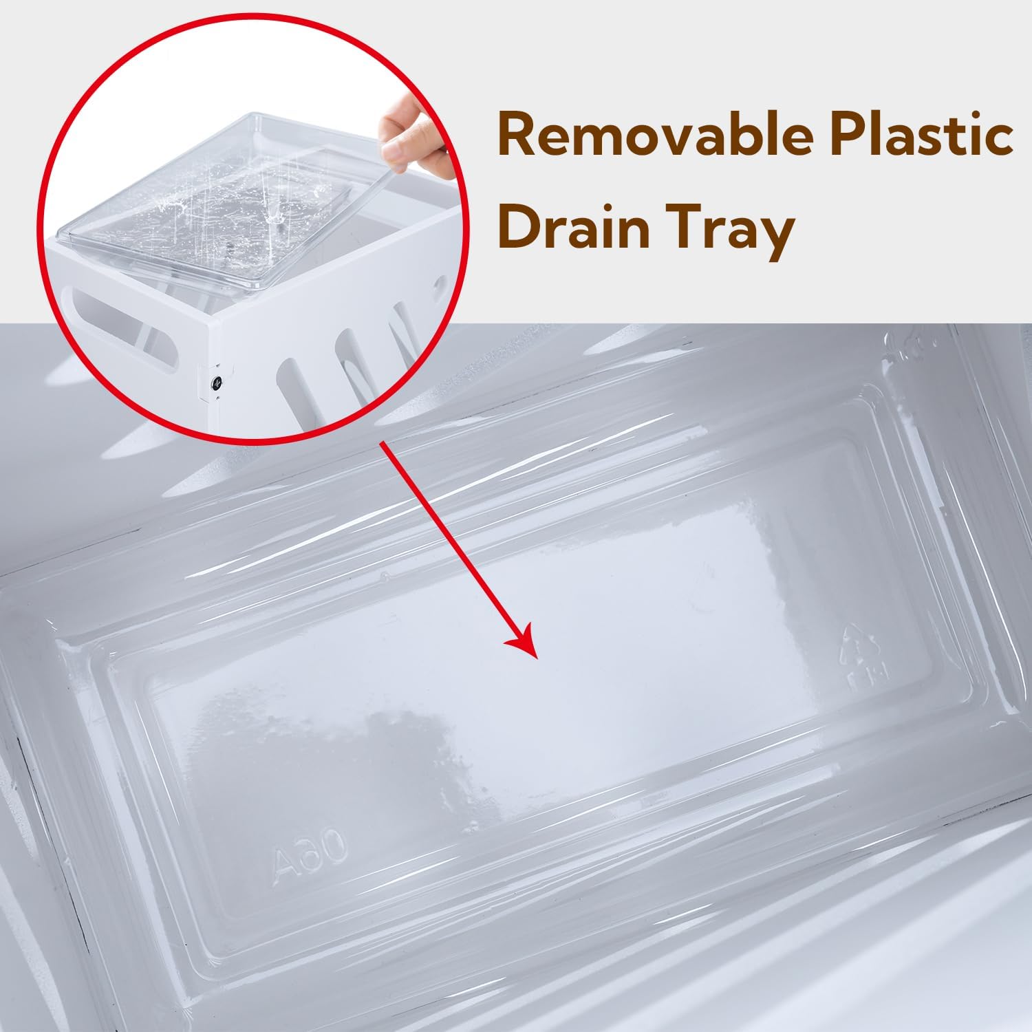 White Rectangle Umbrella Organizer with Drip Tray