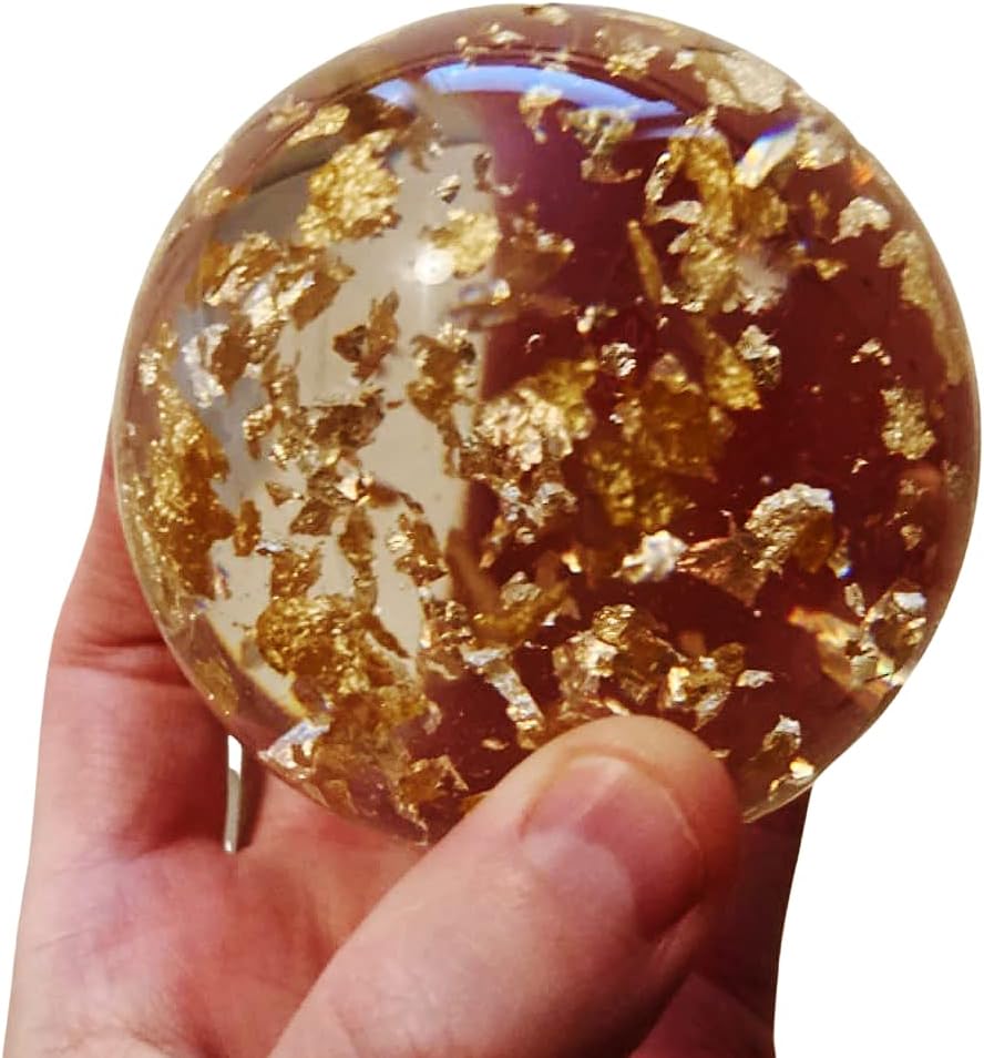 3 Inch Gold Foil Acrylic Ball for Party Decoration