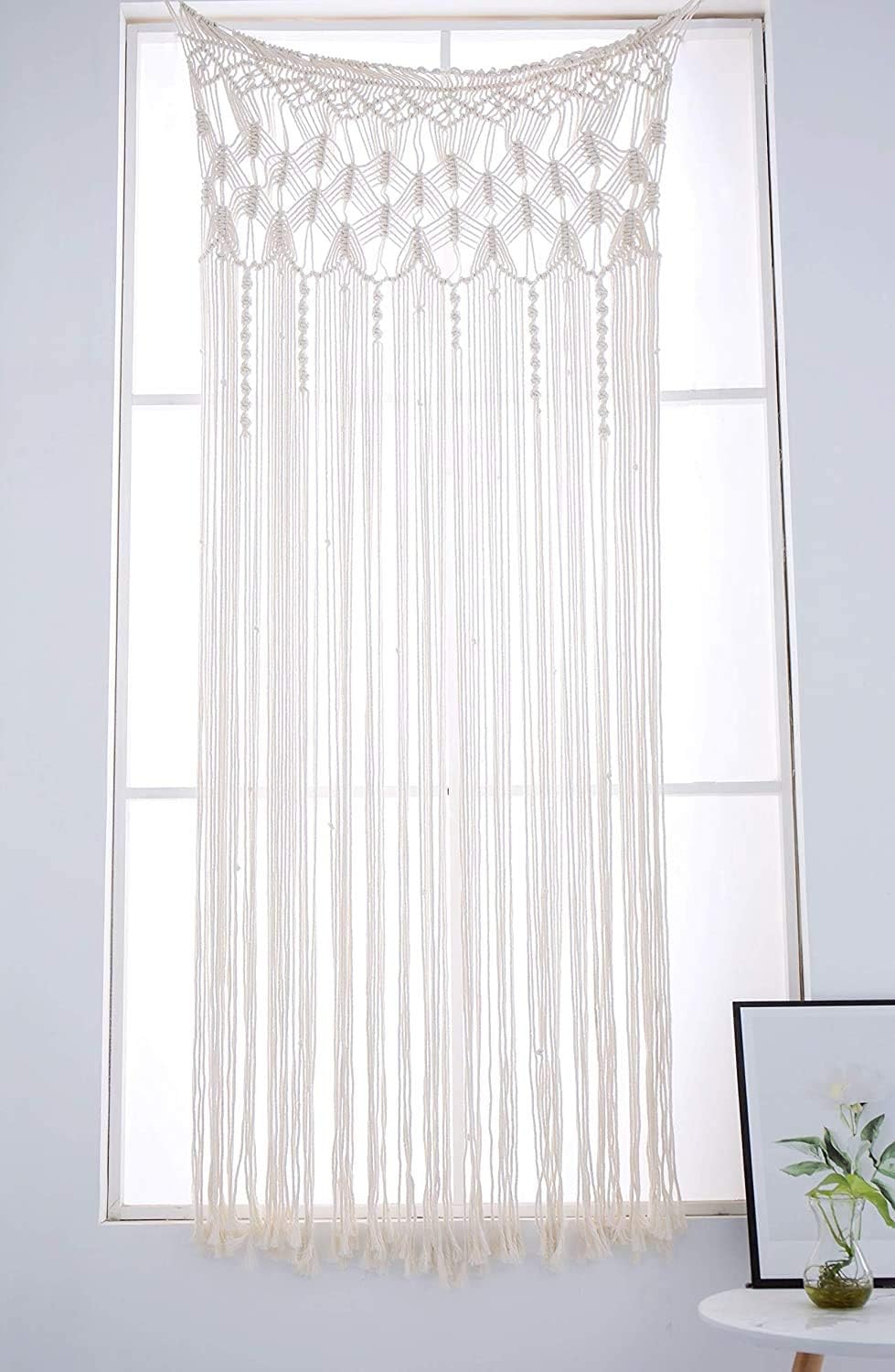 Hysunland Macrame Curtain 30x71 Woven Panel