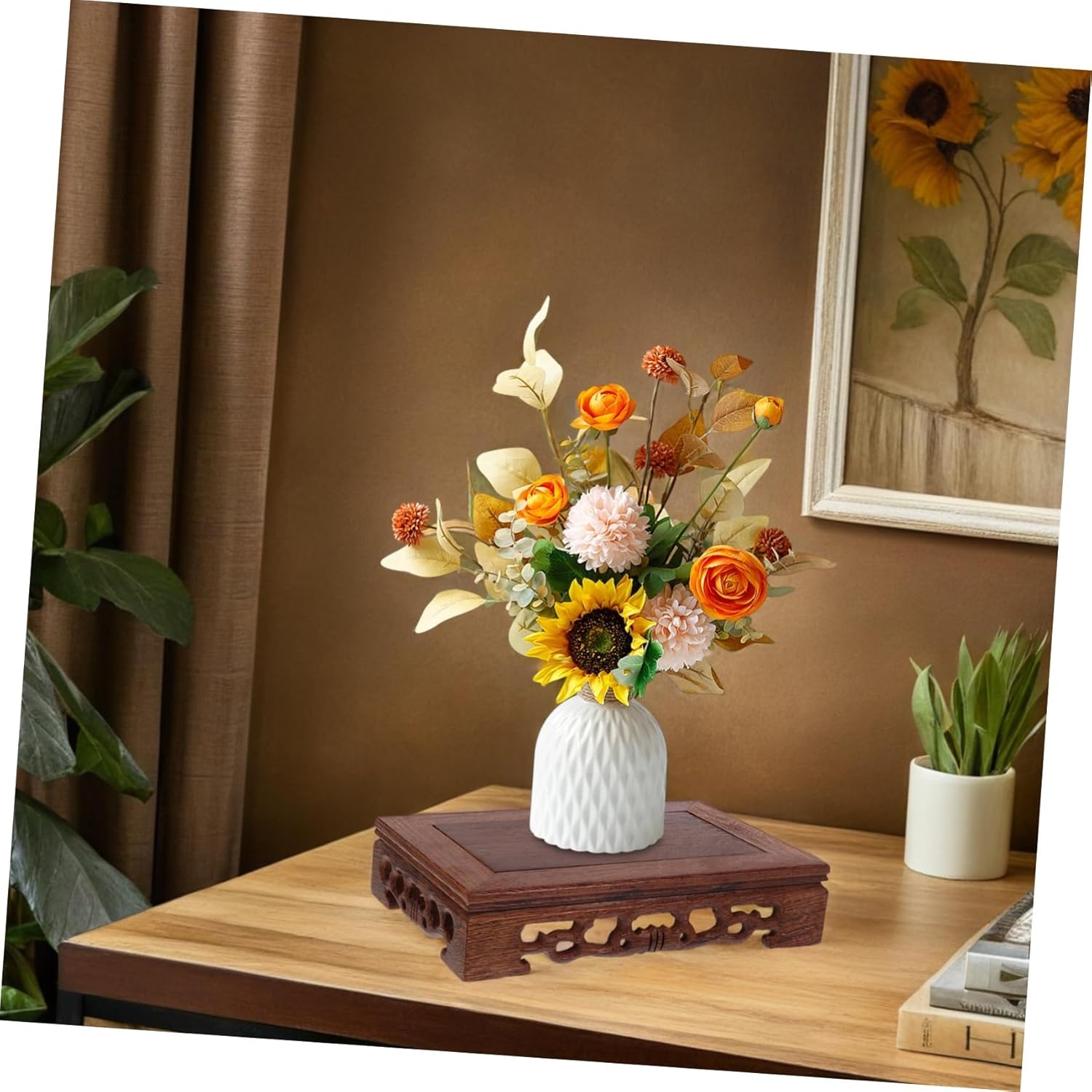 Healifty Wood Display Stand for Vase and Decor