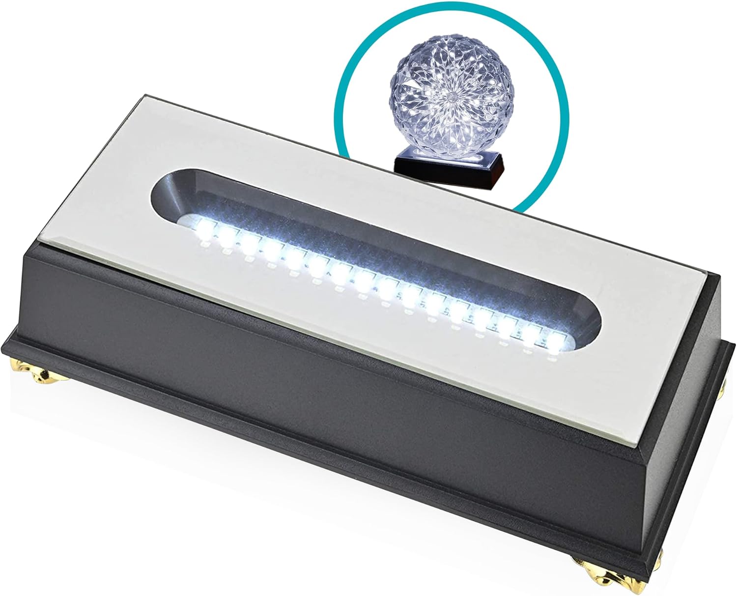 16 LED Lighted Display Stand for Crystal and Glass Art