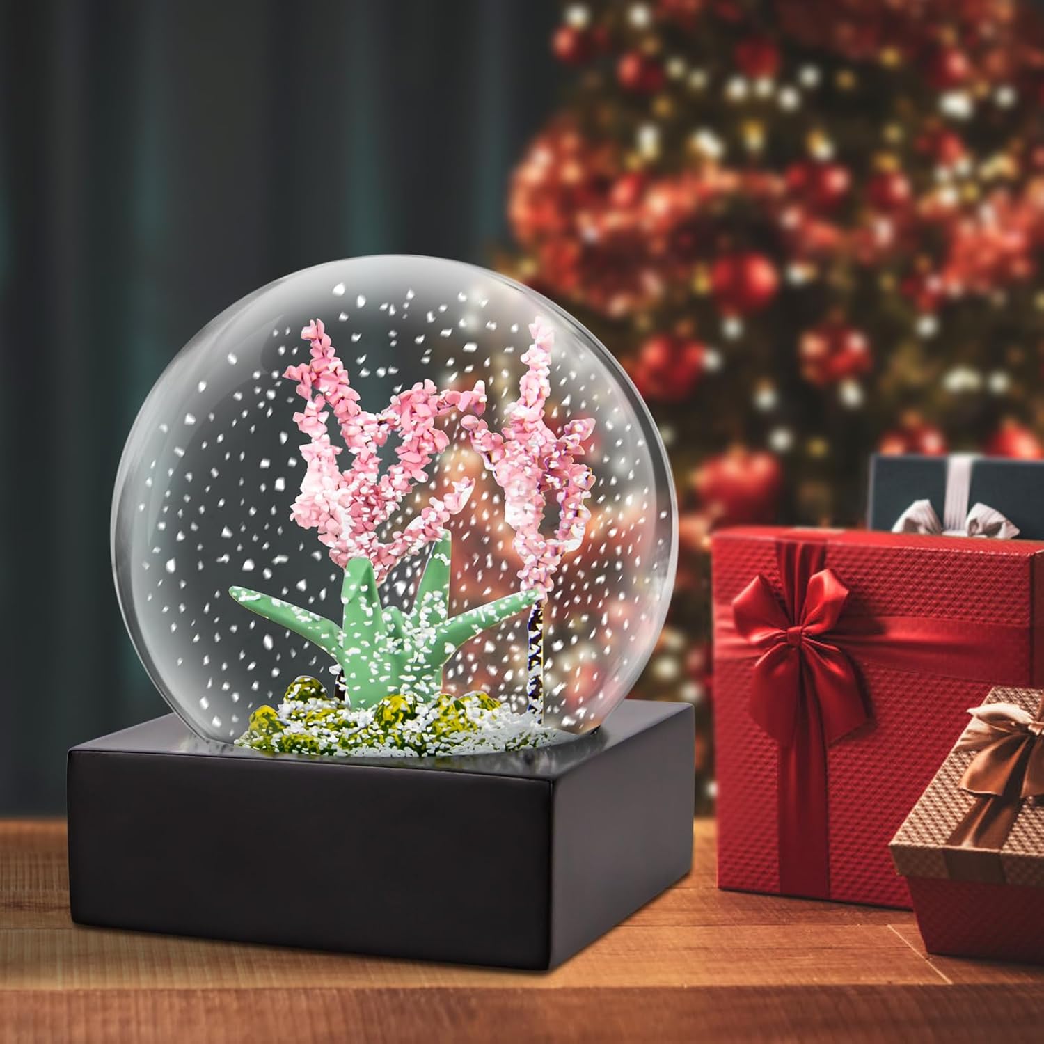 Cherry Blossom Snow Globe for Girls and Women