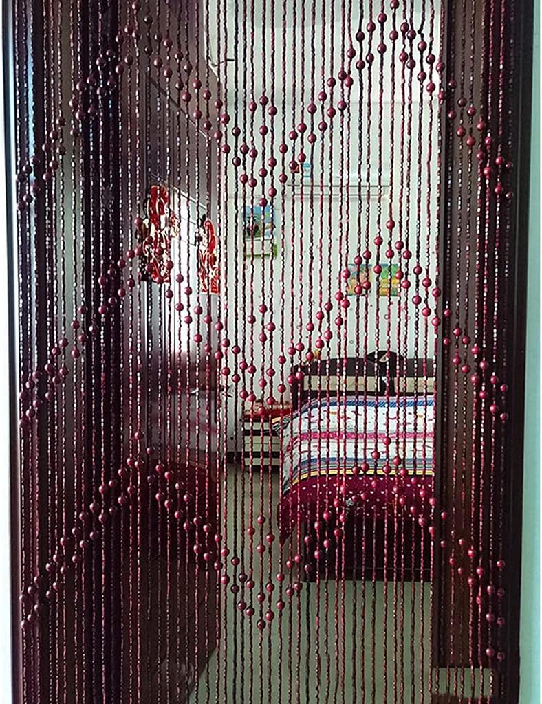 ZHOUXIAO Bamboo Wood Beaded Curtain for Doorways