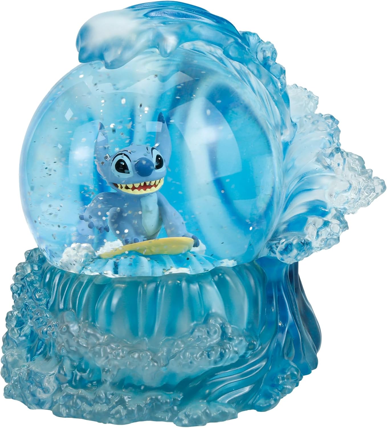 Enesco Disney Showcase Lilo and Stitch Surfing Water Globe 6 Inch Blue