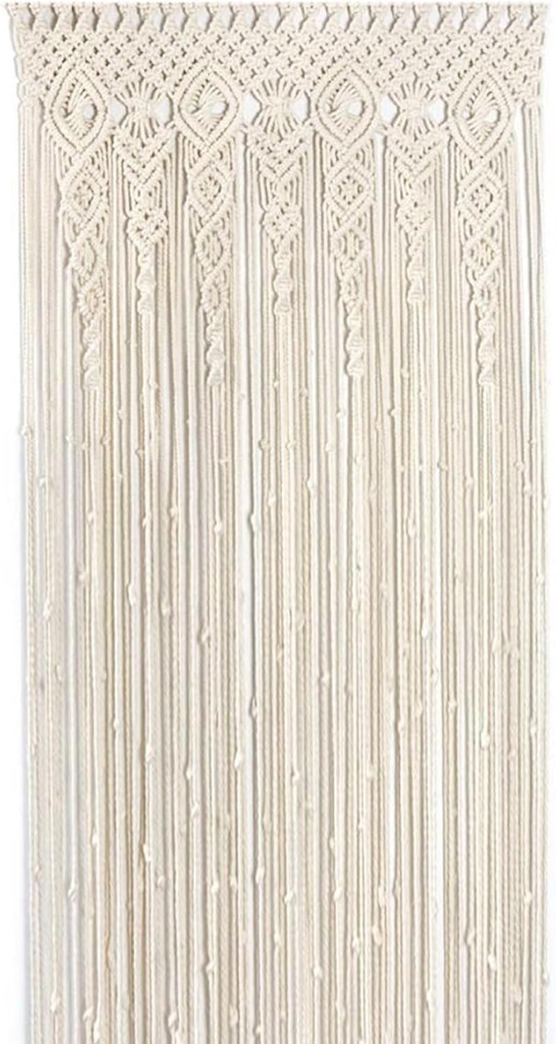 Boho Curtains 37x79 Inch Cotton Woven Macrame Decorative Room Divider