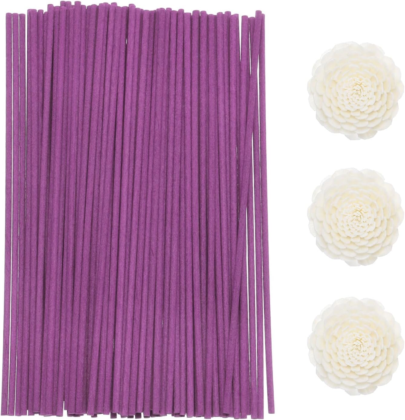 Uxcell 103Pcs Reed Diffuser Sticks Set Purple