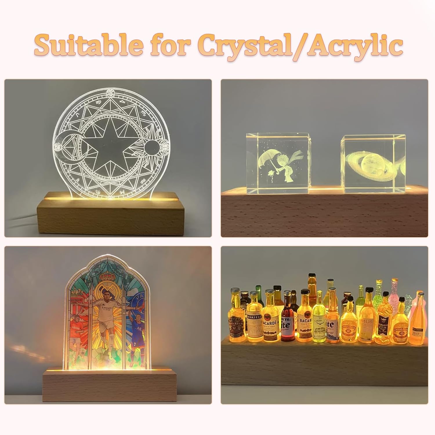 2PCS 1181 Inch Wooden LED Display Pedestal