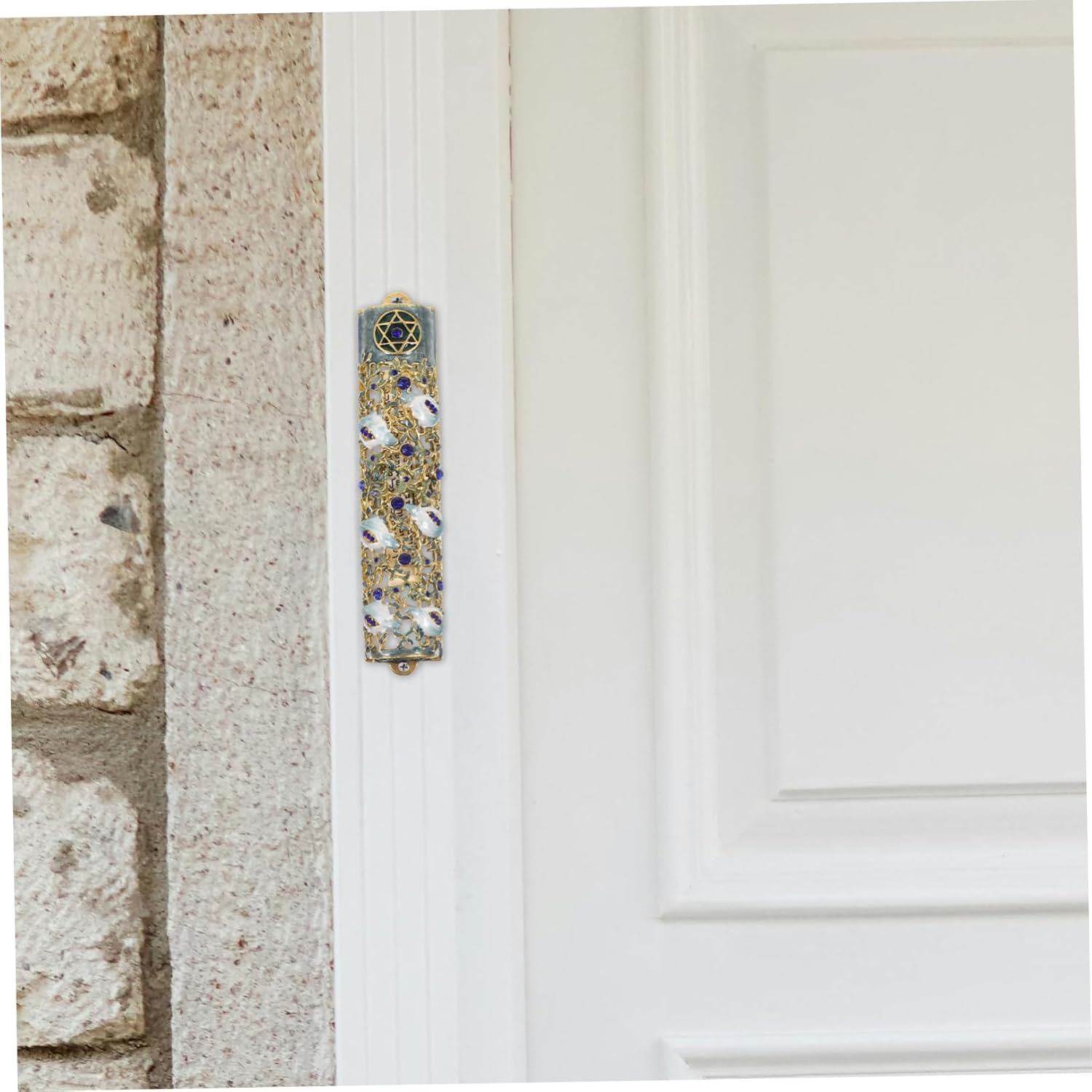 Wakauto Mezuzah Door Accent with Blessing Scripture