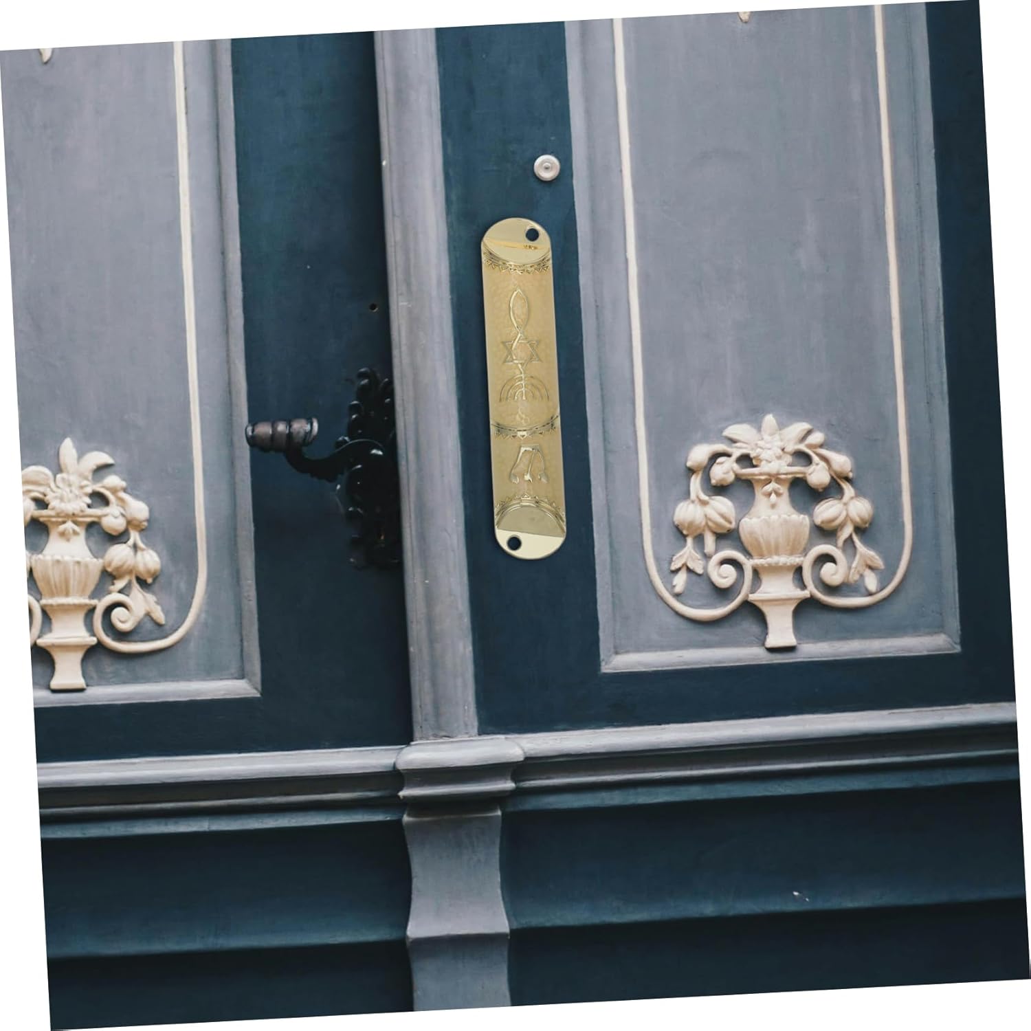 Cabilock Metal Mezuzah Plaque Scroll Door Decoration