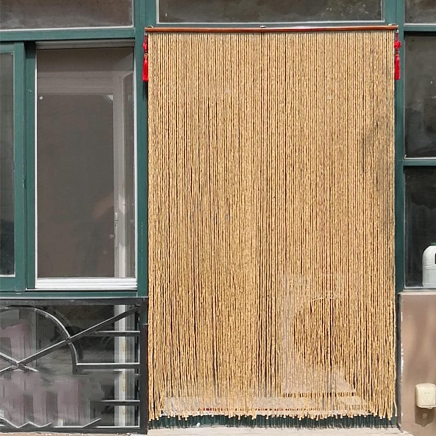 Handmade Bamboo Beaded Curtain for Bedroom and Doorway