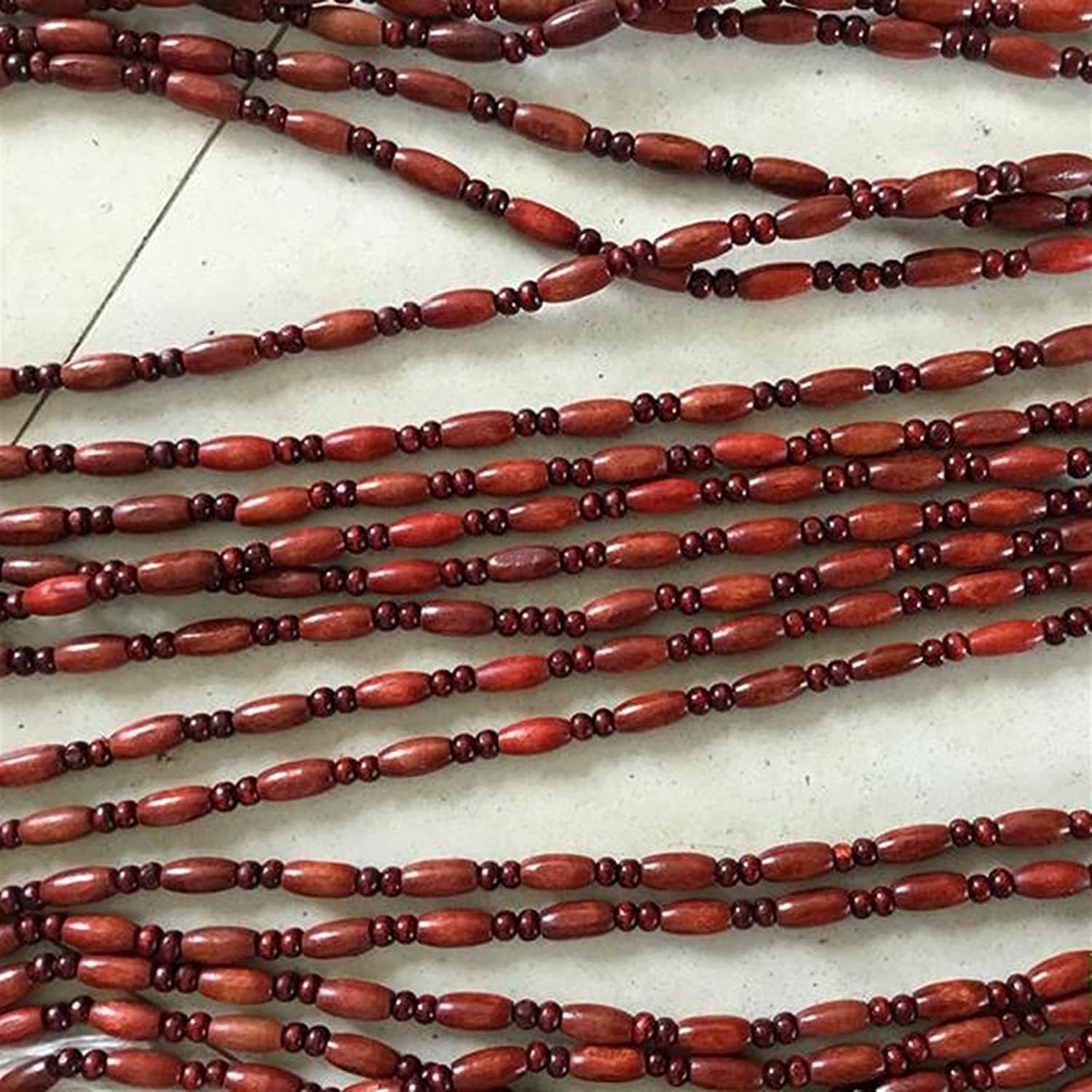 Tophacker Beaded Curtain Natural Wooden Beads Door String