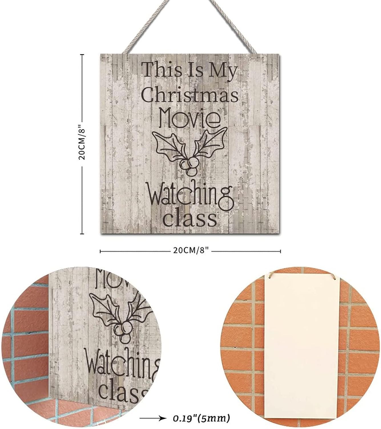 Christmas Movie Watching Wood Plaque Wall Decor