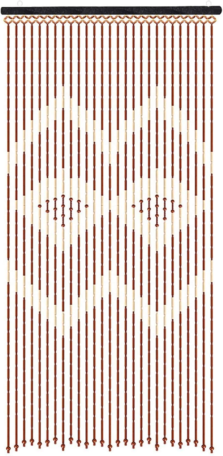 CNCEST Wooden Bead Curtain 90x175cm 27 Lines