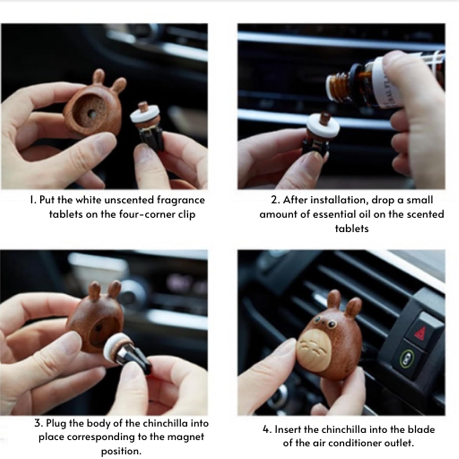 Wood Car Aromatherapy Diffuser - Totoro Design