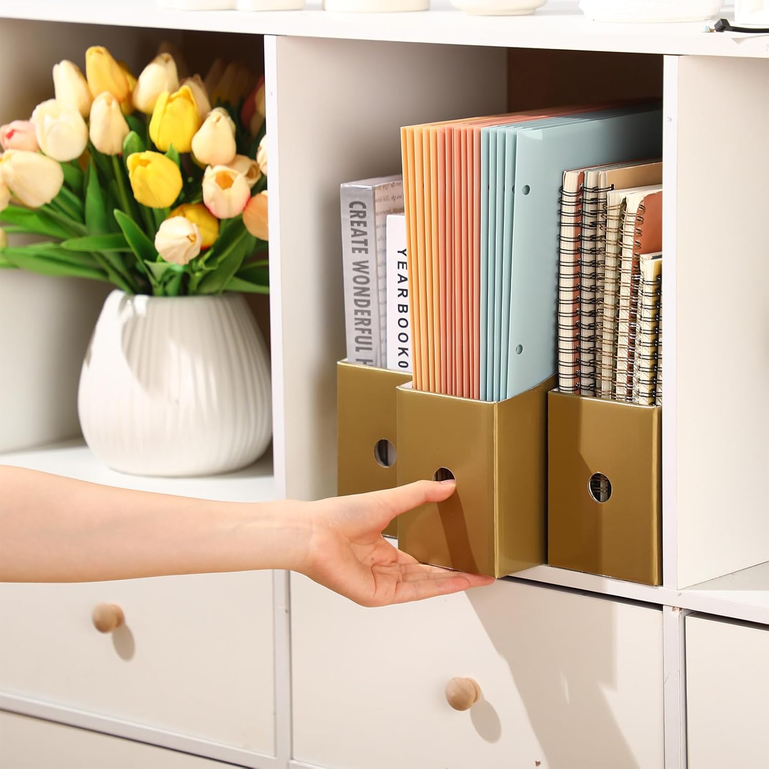 Pasimy 8 Pack Foldable Magazine Holders