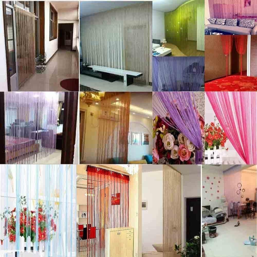FUT String Tassel Crystal Beads Curtain Panel 1x2m 1