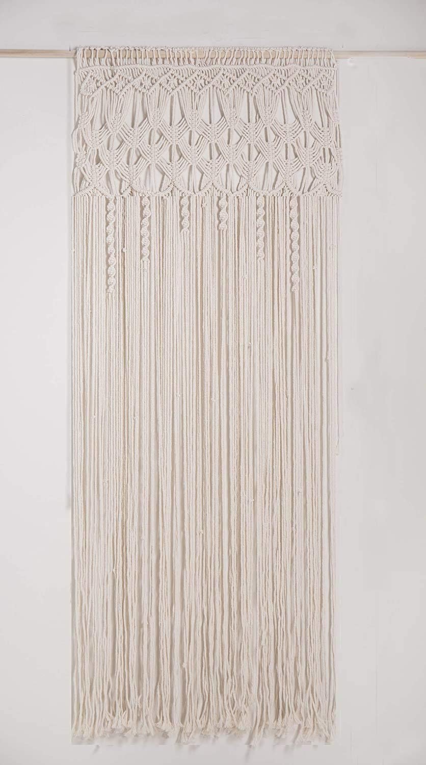 Hysunland Macrame Curtain 30x71 Woven Panel