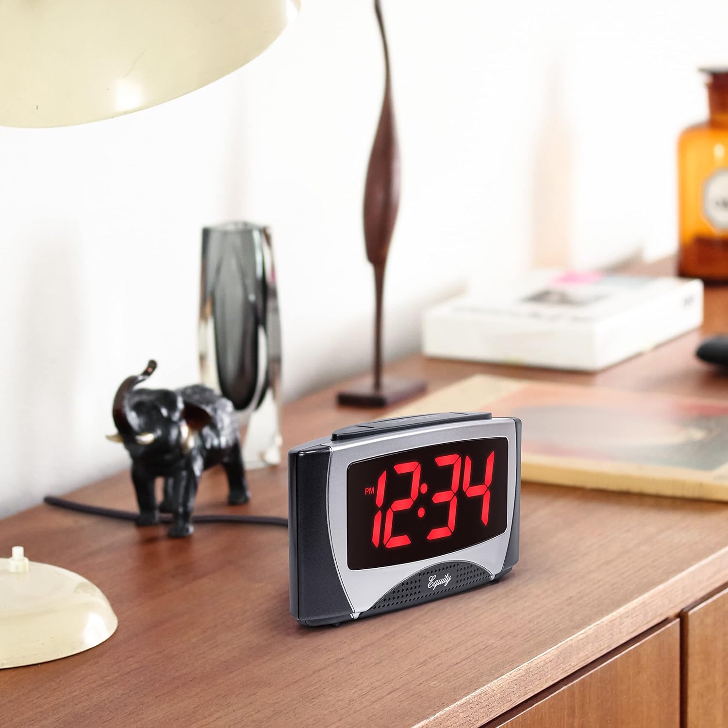 La Crosse Technology 12-Inch LED Alarm Clock with USB Power