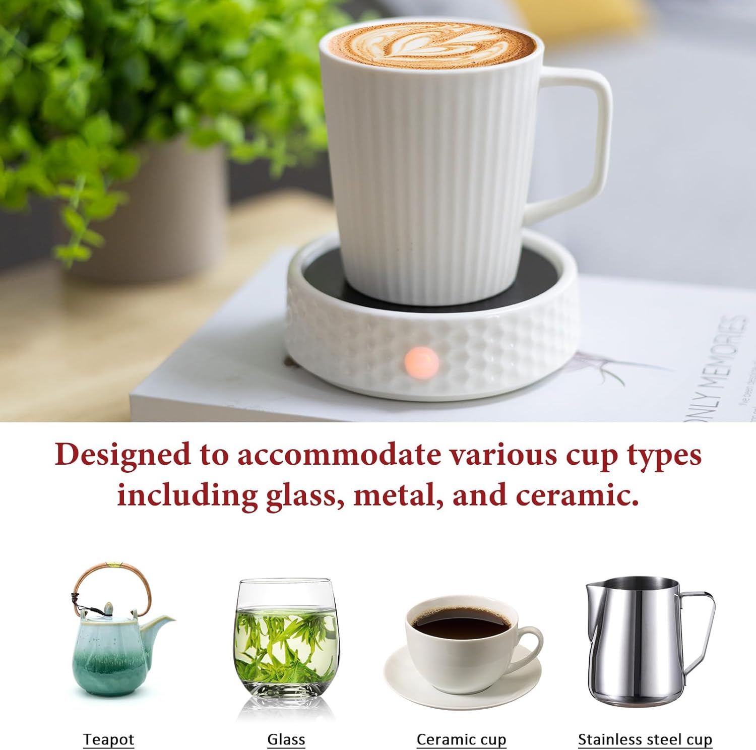 Electric Candle Warmer Plate - Ceramic Jar Candle and Mug Warmer