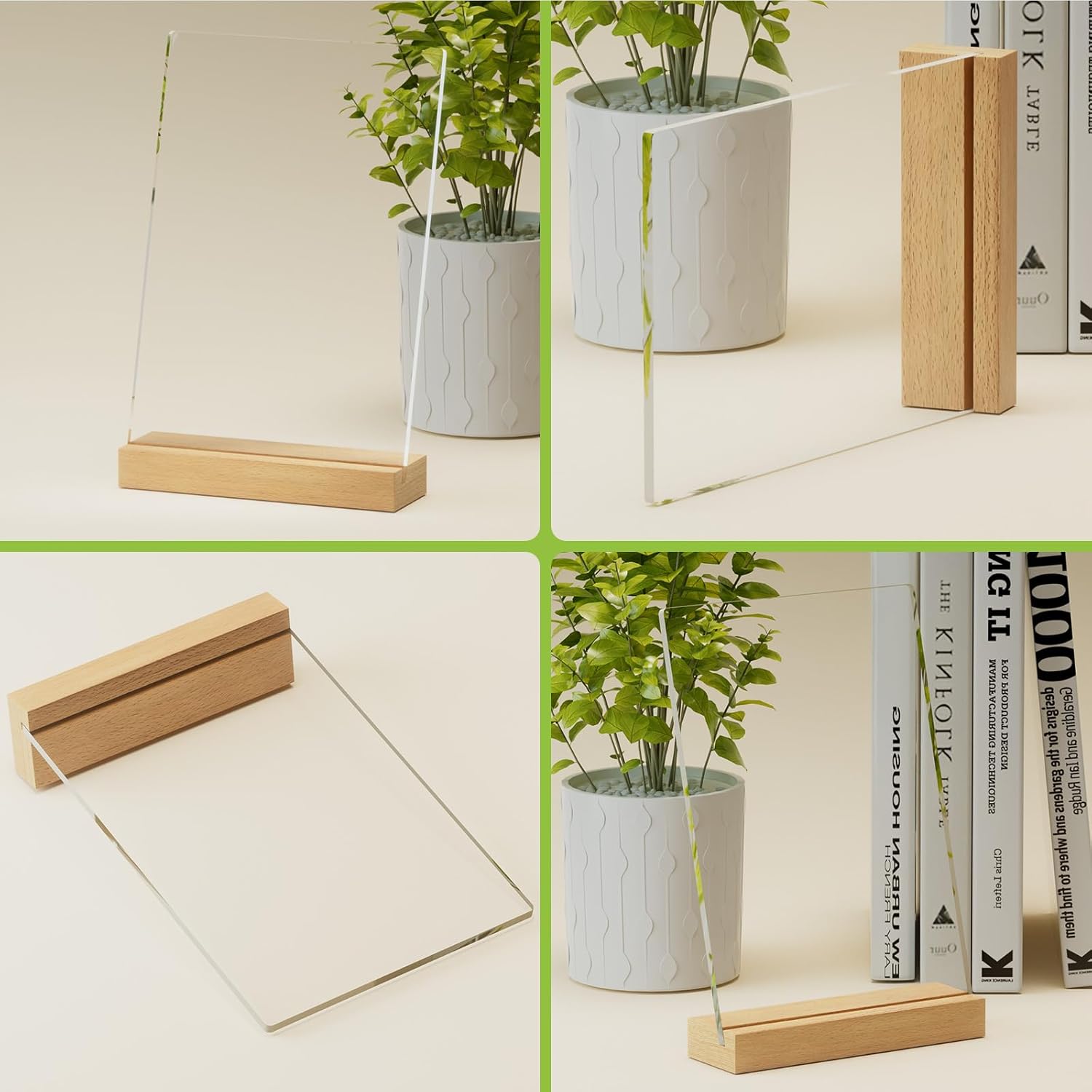Bemaystar Wooden Pedestal Stand for Plaques and Photo Albums