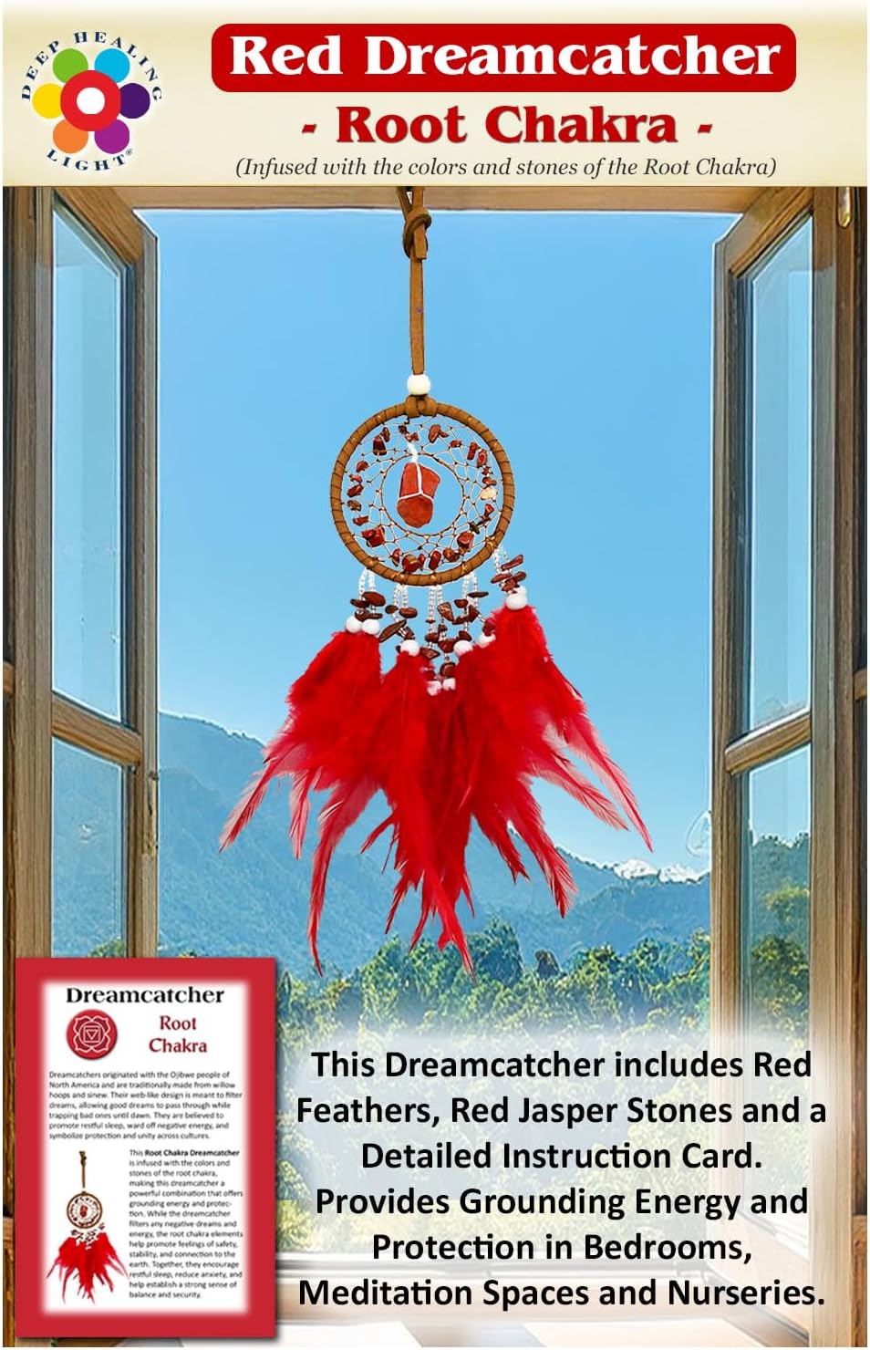 Red Dreamcatcher for Root Chakra Healing