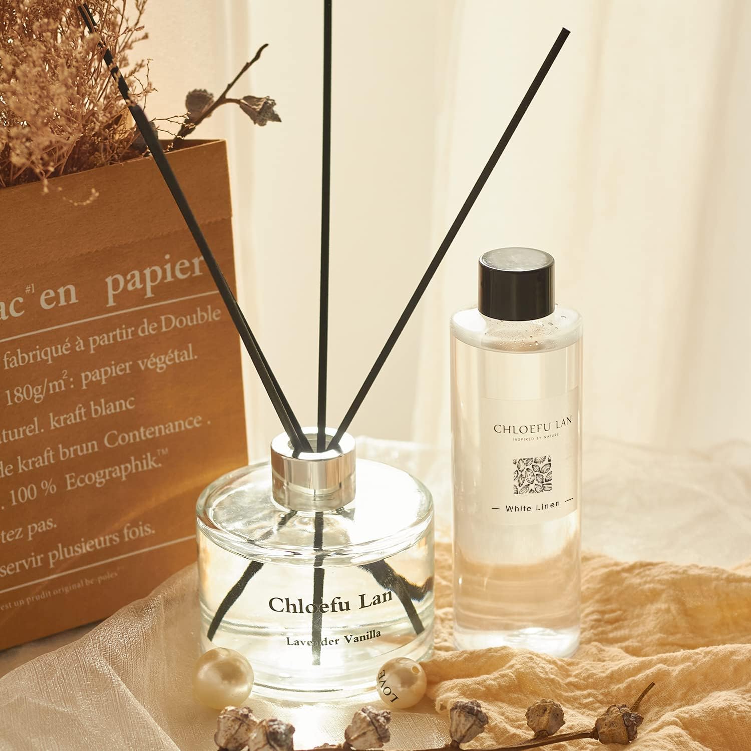 Chloefu LAN Fresh Linen Reed Diffuser Refill 200ml