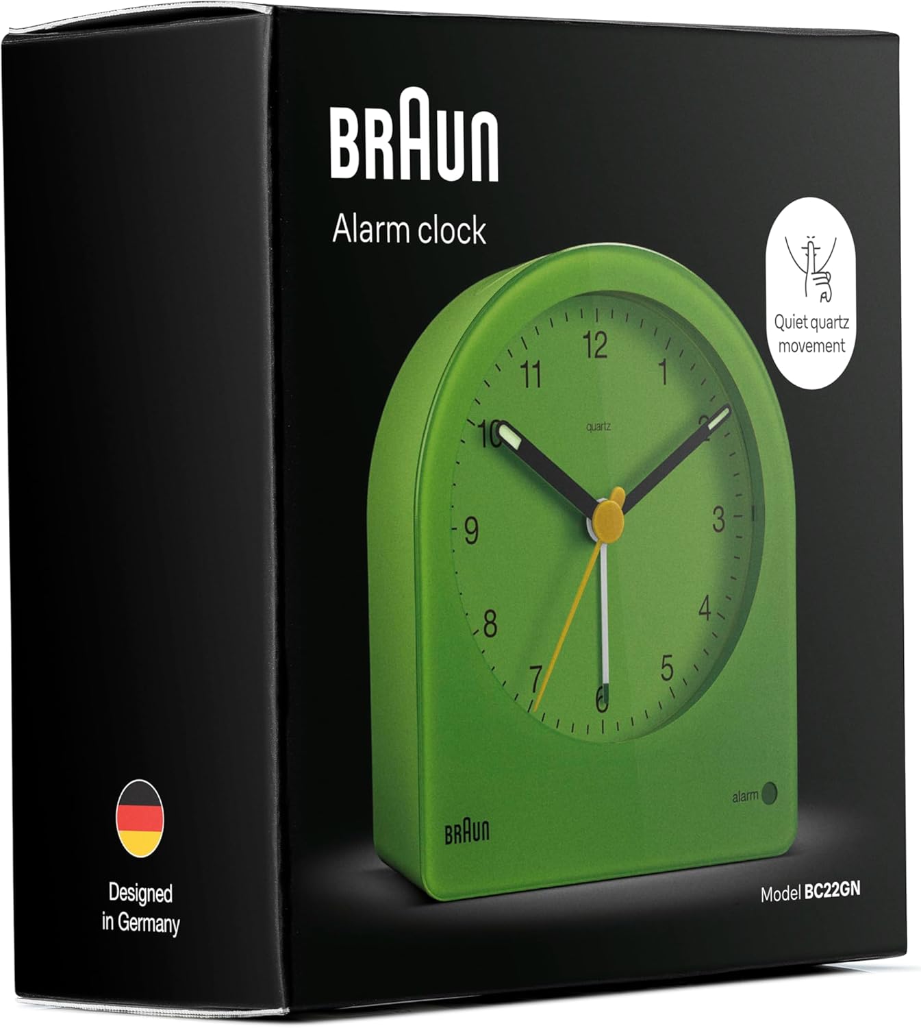 Braun Classic Analogue Alarm Clock with Snooze and Continuous Backlight