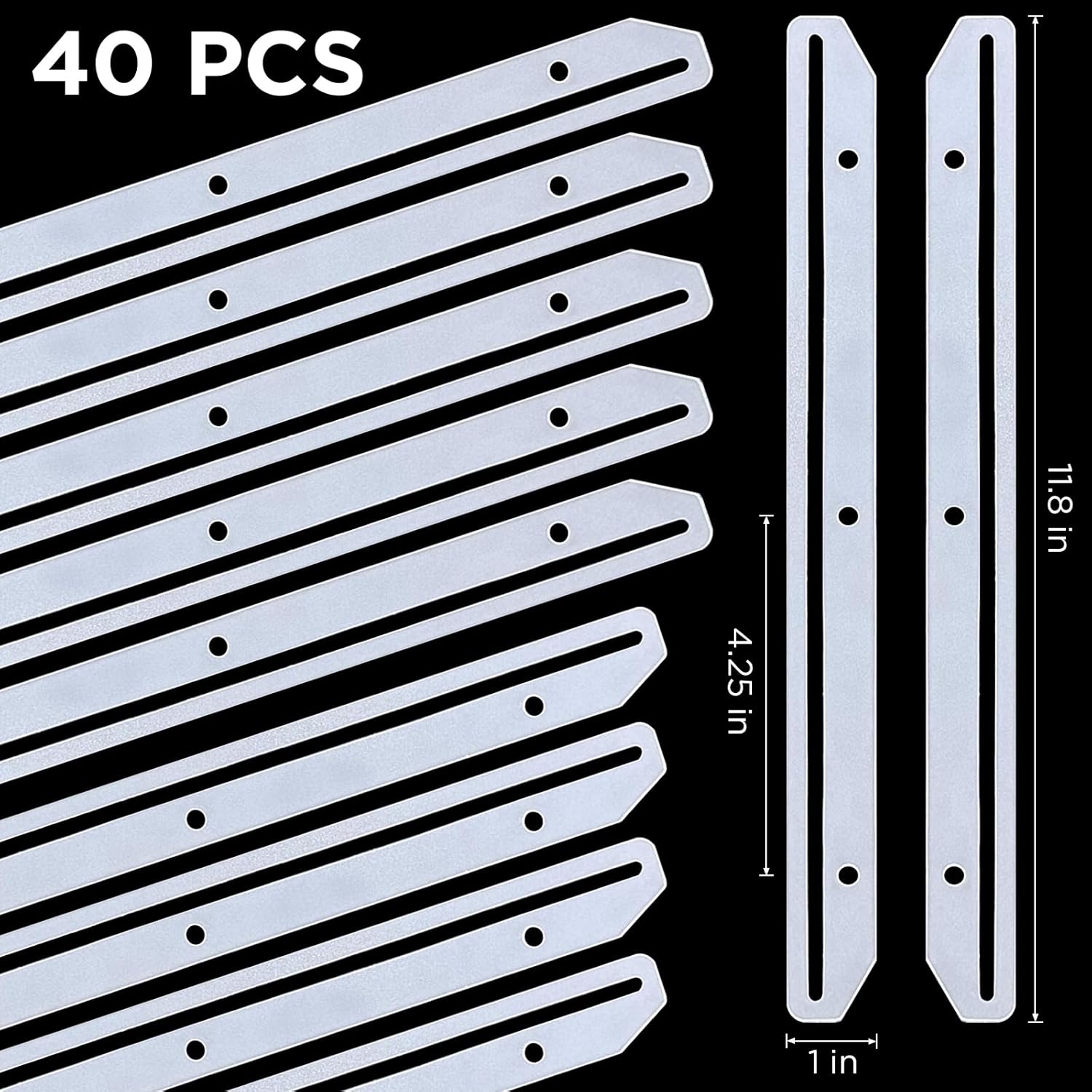 CollectHall Magazine Holders 40 Pack Translucent White 3 Hole Punched