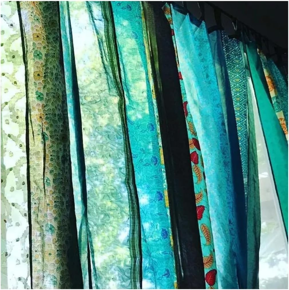 Vintage Indian Silk Panel Curtain