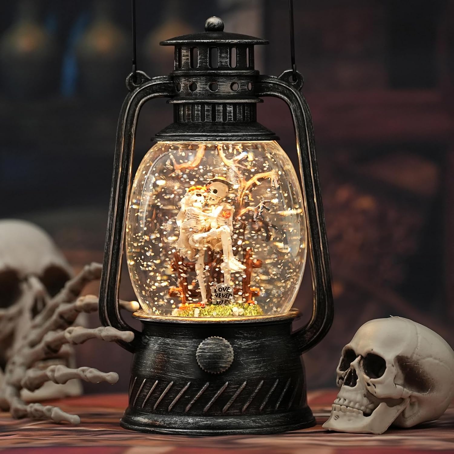 Halloween Snow Globe with Music and Light