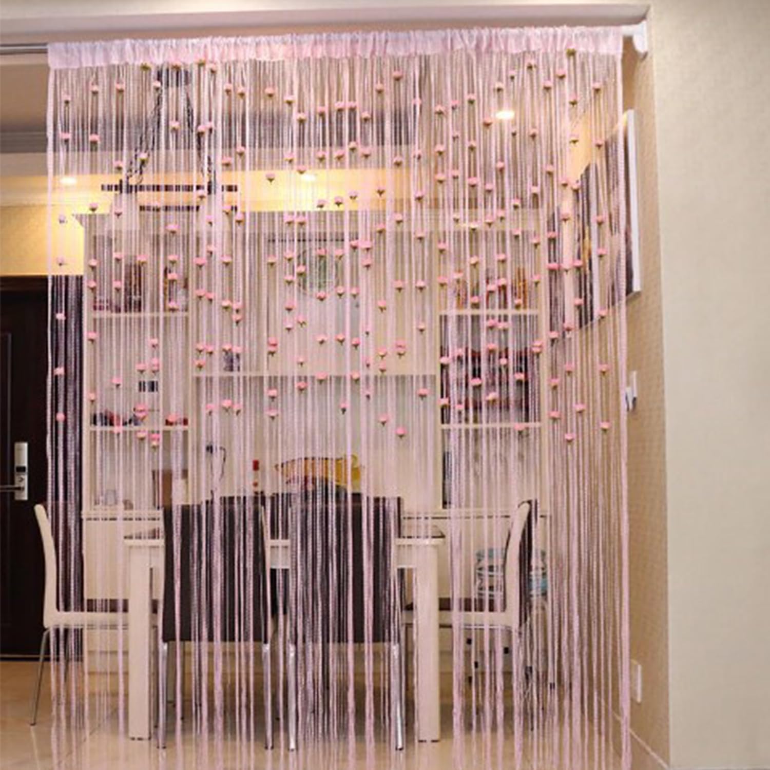 RJDJ Rose Thread Door Curtain for Home Decor